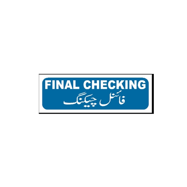 Picture of MTS-157 Final Checking Sign