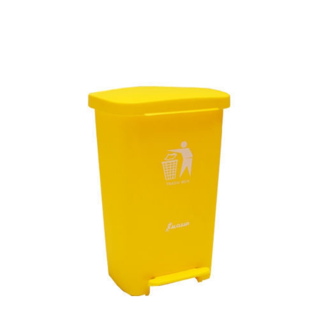 XDL-50D-3 Industrial Garbage Plastic Dustbin Yellow 50Liter
