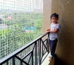 Heavy Duty Polyester Braided and Twisted Diamond Knotted Balcony Fall Protection Safety Net