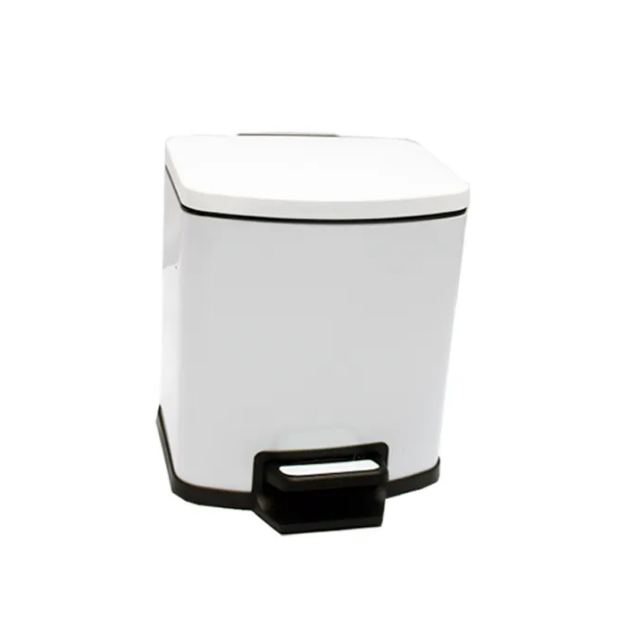Fashion A1 12 Liter Indoor Rectangular Stainless Steel Garbage Waste Bin With Soft Close Foot Pedal