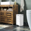 Fashion A1 12 Liter Indoor Rectangular Stainless Steel Garbage Waste Bin With Soft Close Foot Pedal