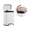 Fashion A1 12 Liter Indoor Rectangular Stainless Steel Garbage Waste Bin With Soft Close Foot Pedal