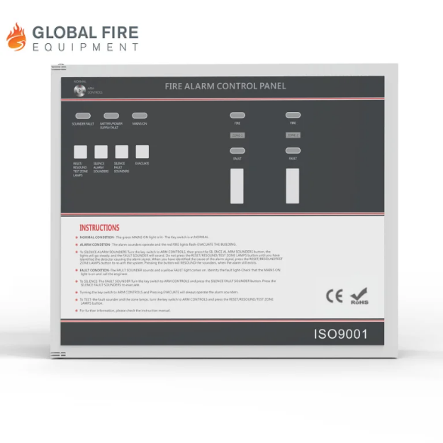 Global Fire CP100 4 Zone Conventional Fire Alarm Control Panel