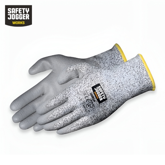 Safety Jogger Shield 4X43C Cut Resistant PU Coated High Performance Polyethylene (HPPE) Safety Gloves in Karachi Pakistan		