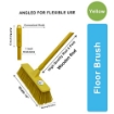 FB 080 FLOOR BRUSH set wooden Rod 